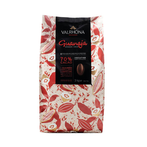 La cobertura Guanaja 70 % de Valrhona, protagonista de sus helados de chocolate.