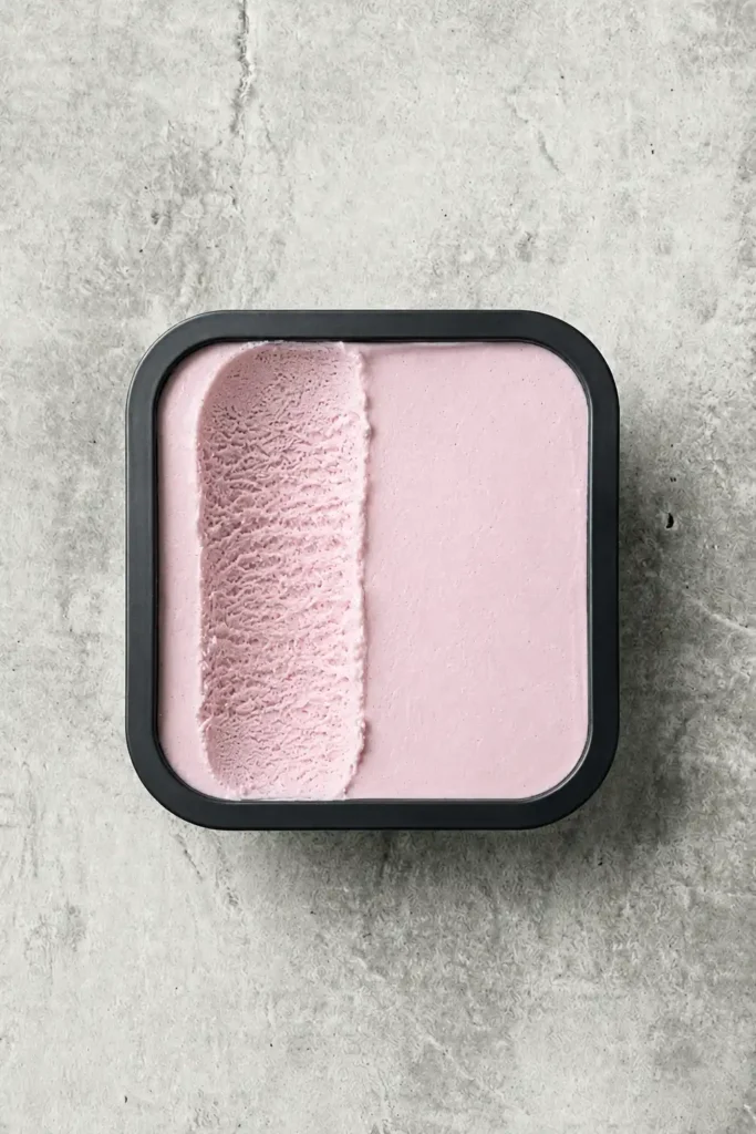 Helado de caramelos violetas