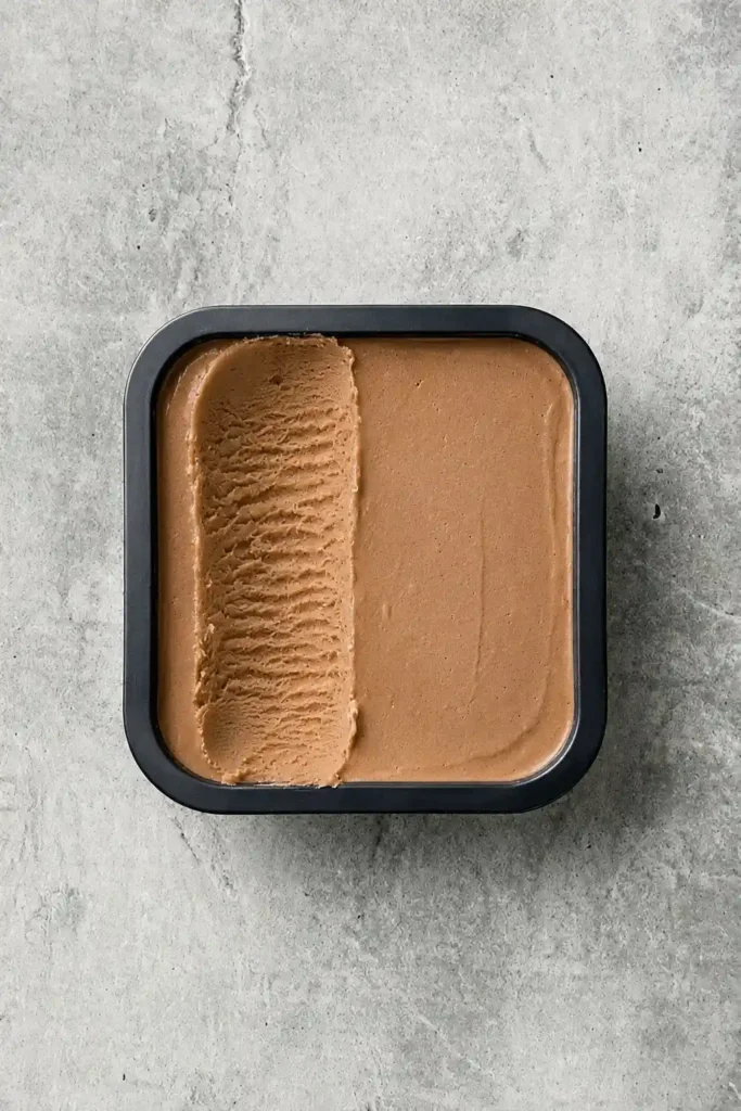 Helado de chocolate con leche