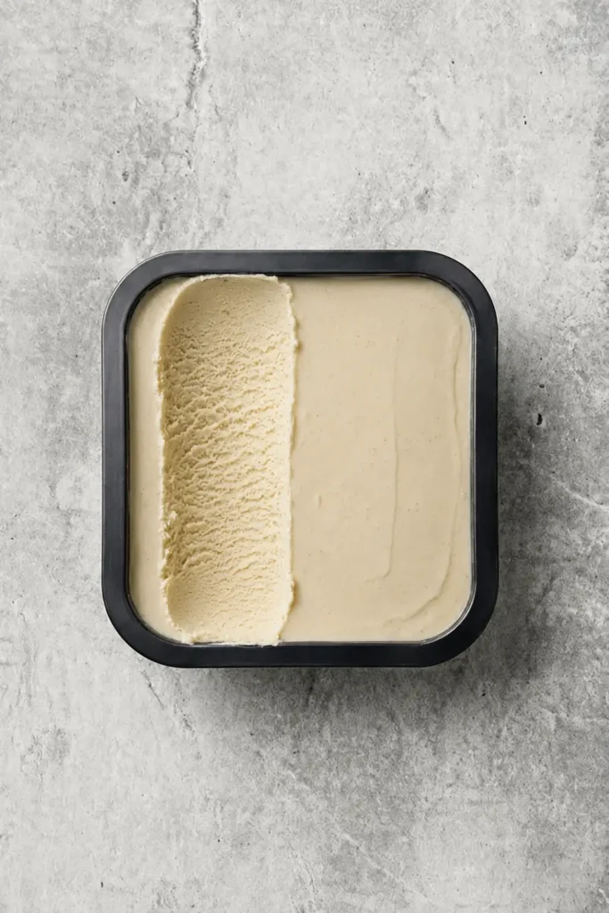 Helado de manzana a baja temperatura