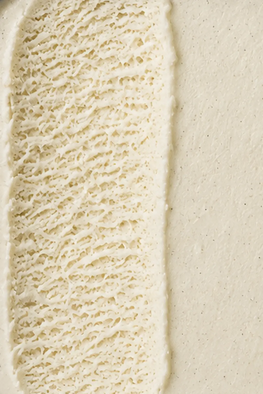 Helado de vainilla, detalle de la textura