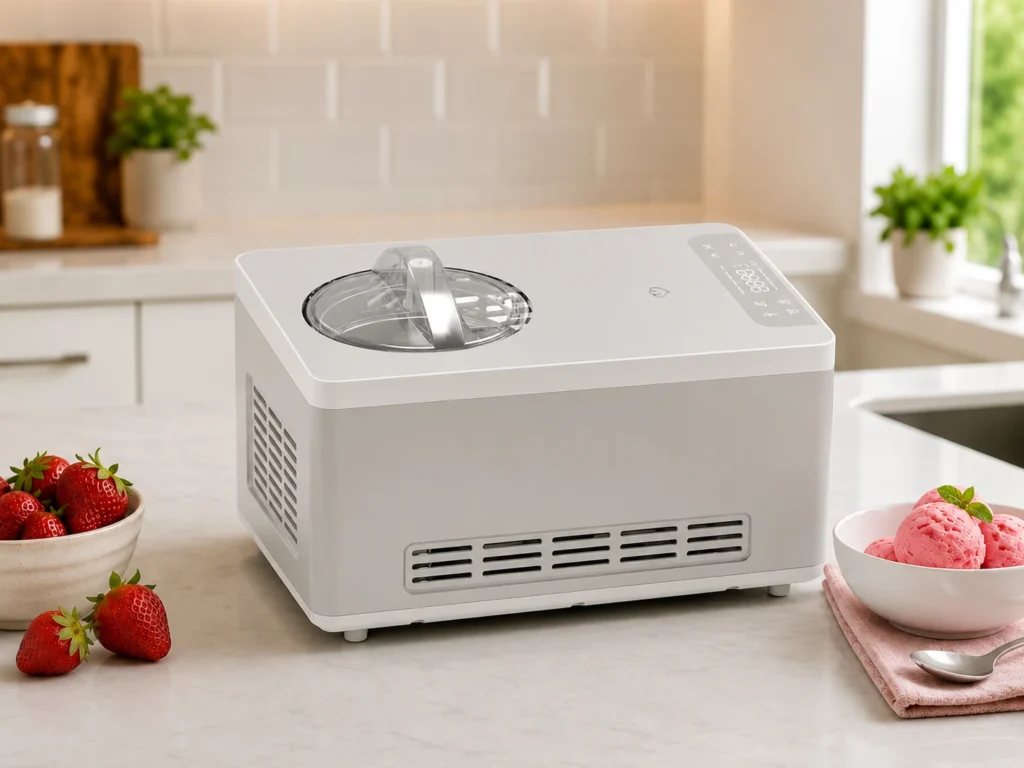 Heladera con compresor para hacer helado casero
