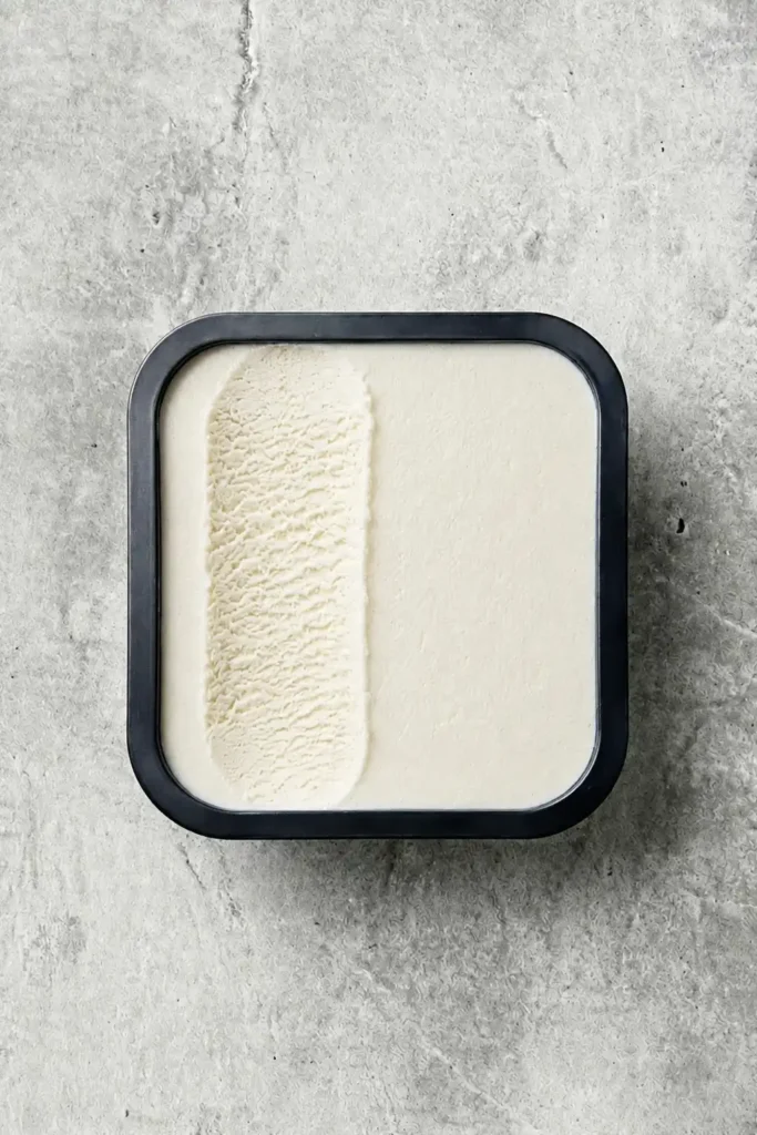 Helado de chocolate blanco