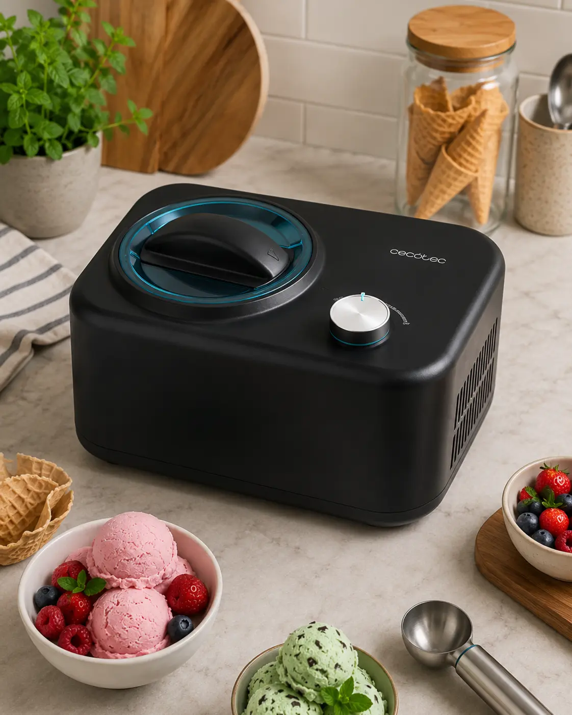Heladera Cecotec Gelacy 800 con compresor, vista de cabecera