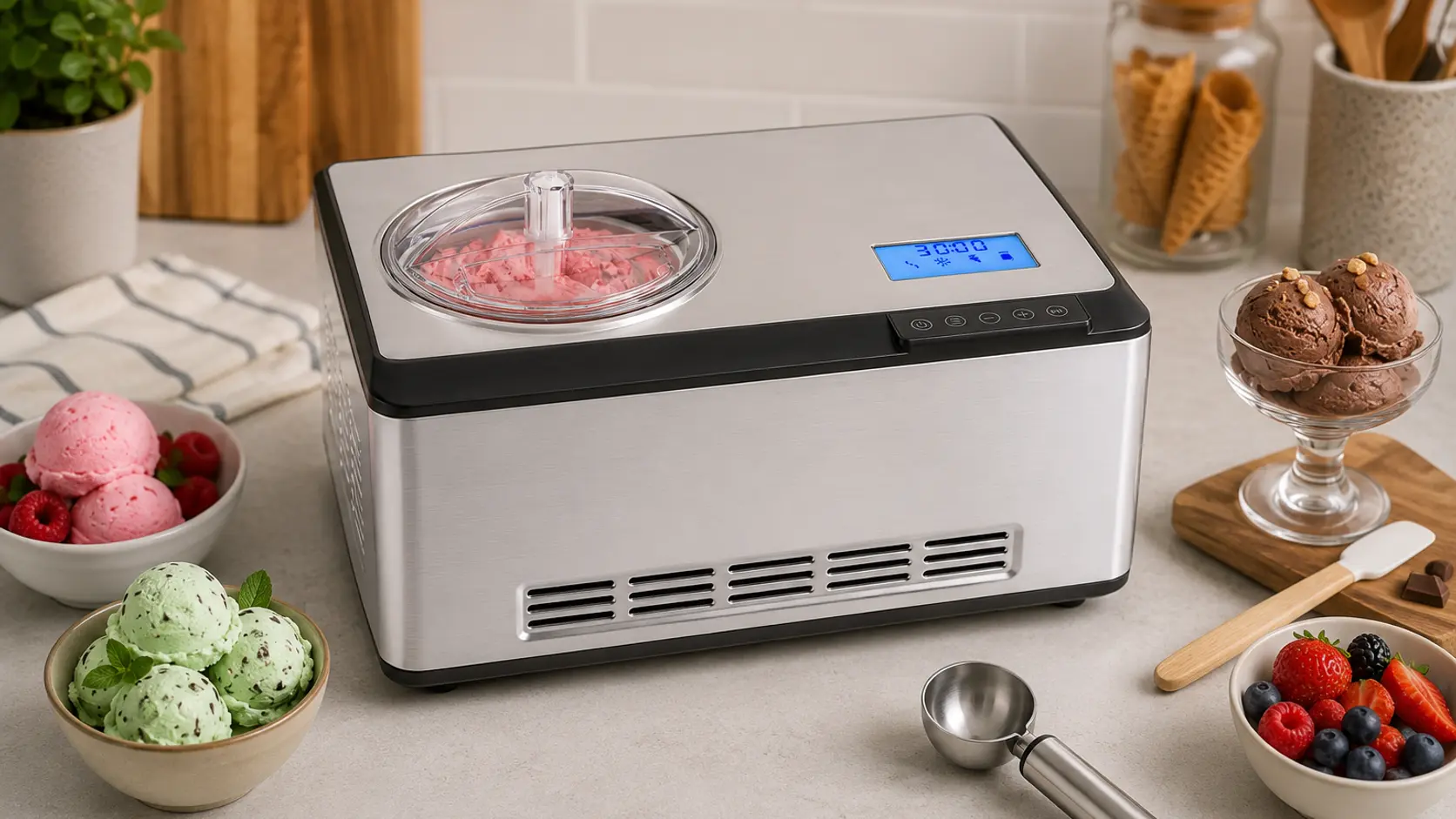 Heladera Klarstein Dolce Bacio Smart con compresor, vista de cabecera