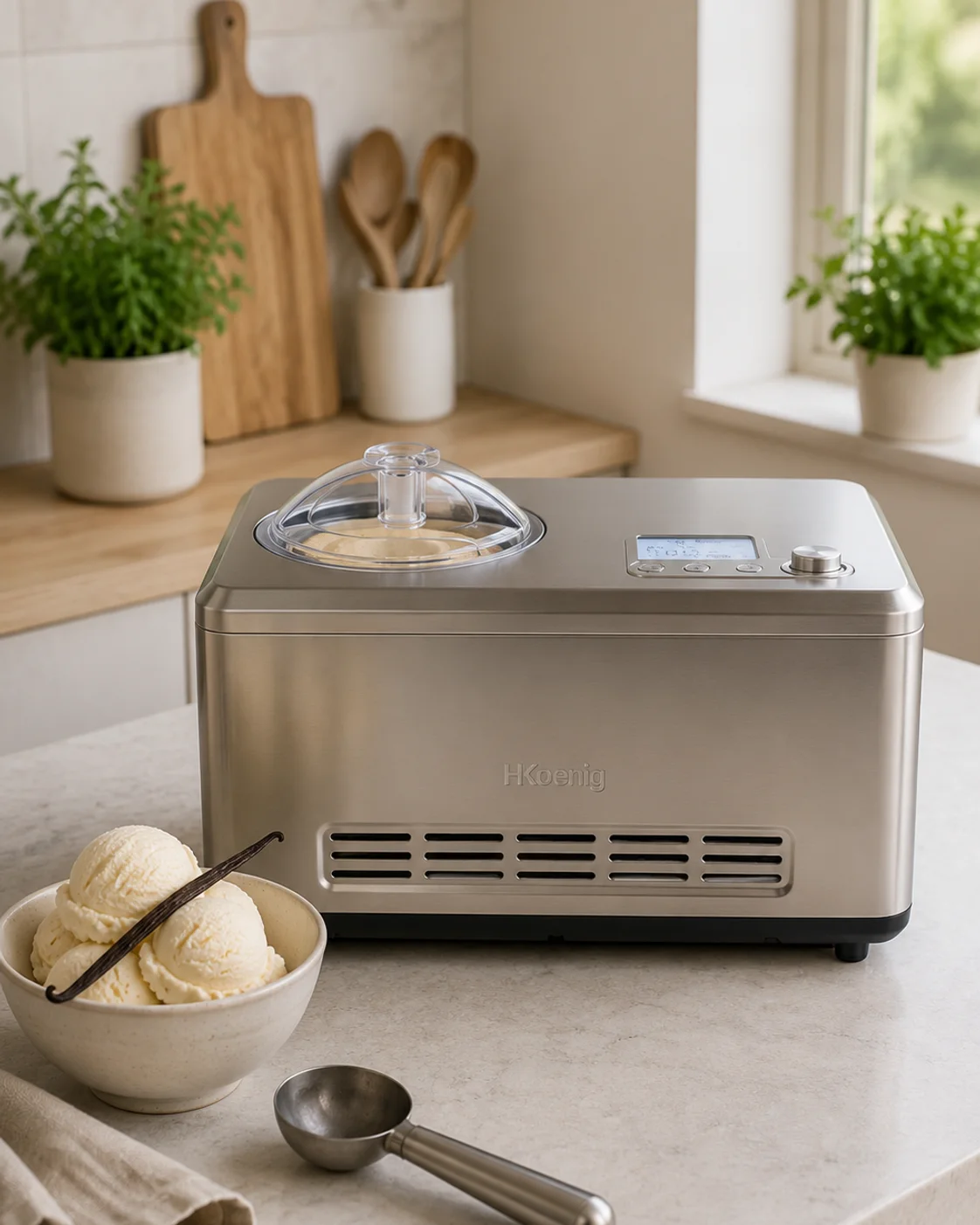 Heladera H.Koenig HF320 con compresor, vista de cabecera