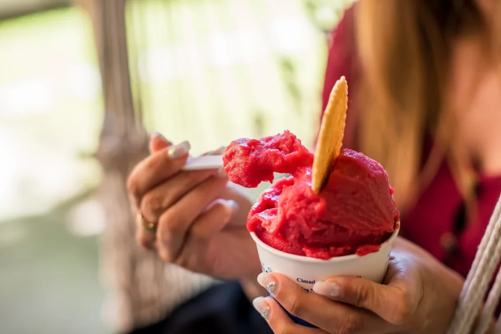 Helado artesano de Diego Verdú en tarrina