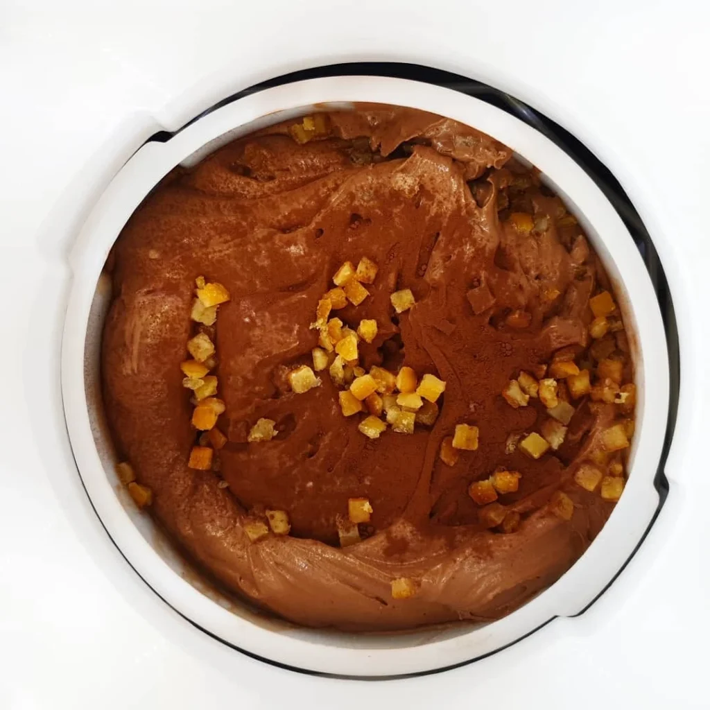 Yon Gallardo chocolate and orange ice cream