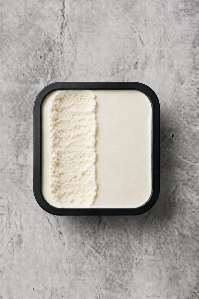 Gecondenseerde melk-ijs